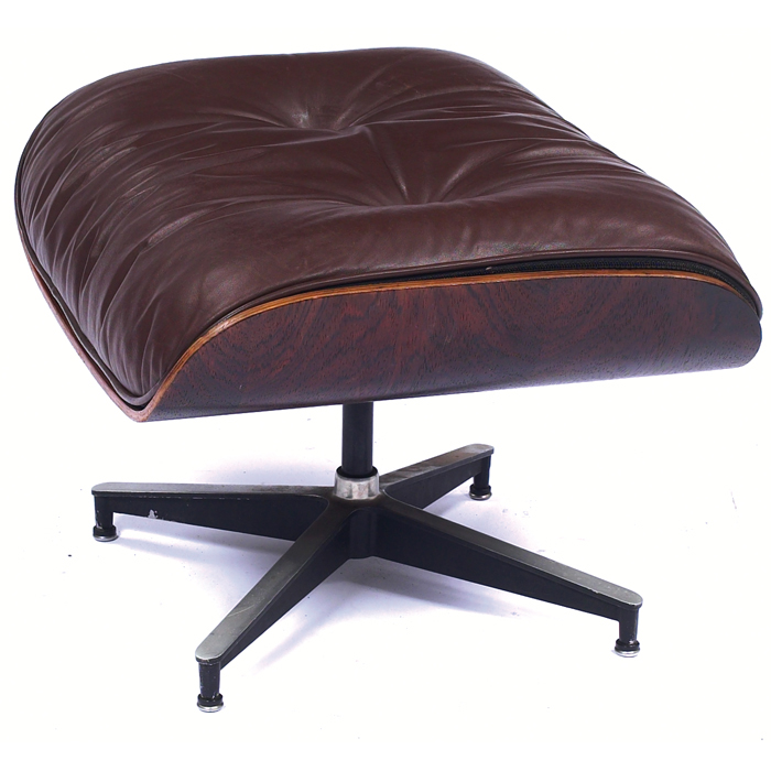 Appraisal: Charles and Ray Eames ottoman by Herman Miller rosewood plywood