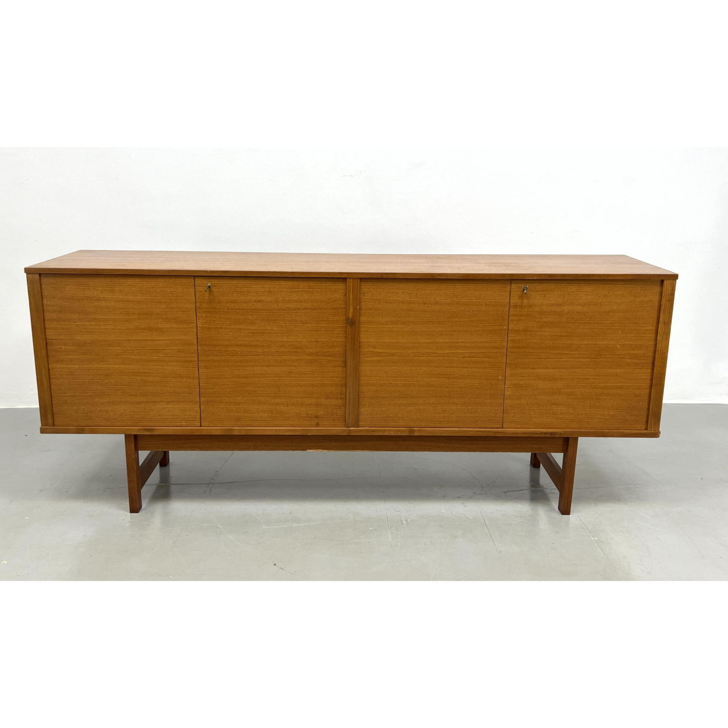 Appraisal: Danish Modern Sideboard Credenza with Keys and Sentimental Note Dimensions