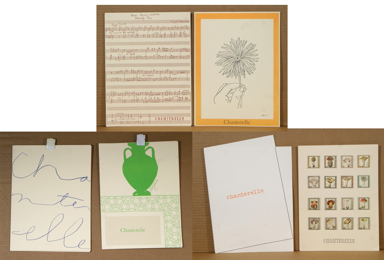 Appraisal: menu covers for Chanterelle c - offset lithographs Ed about