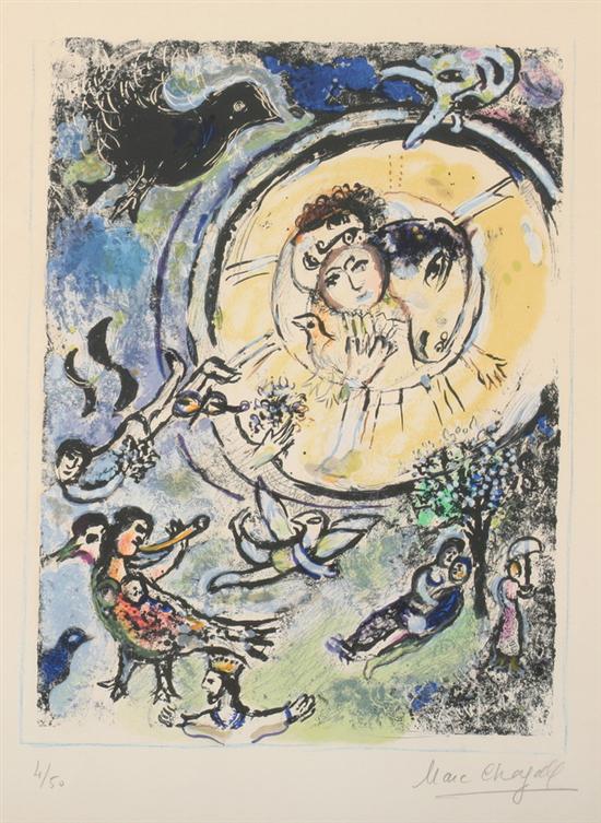 Appraisal: MARC CHAGALL Russian French - THE MAGIC FLUTE II signed