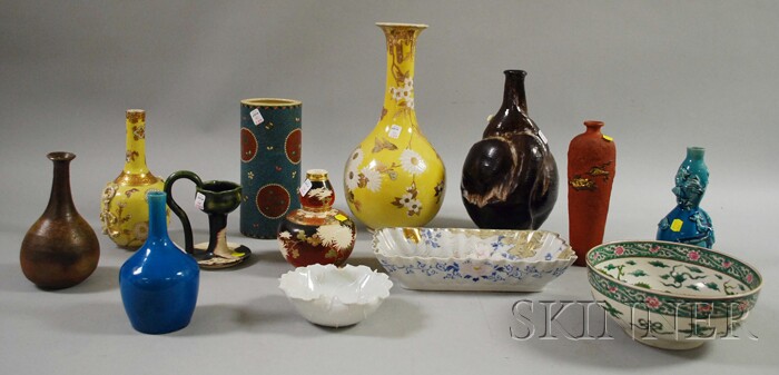 Appraisal: Thirteen Pieces of Assorted Japanese Ceramics including Satsuma two glazed