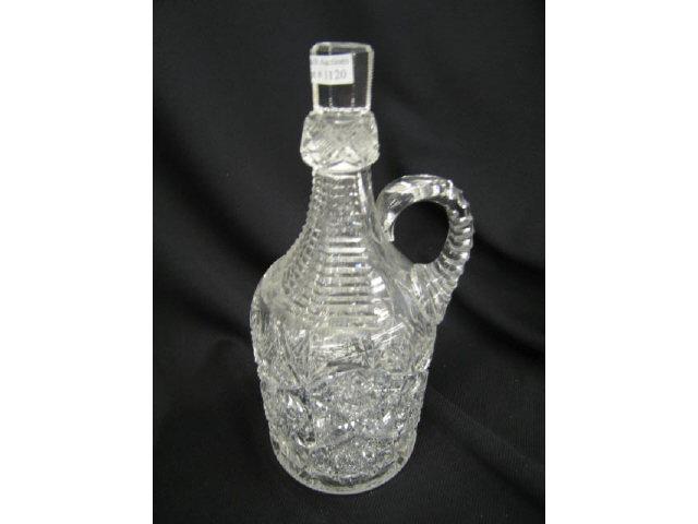 Appraisal: Brilliant Period Cut Glass Whiskey Jug outstanding design step cut