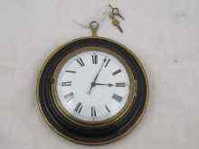 Appraisal: A mahogany and brass mounted circular wall clock Bedan clock