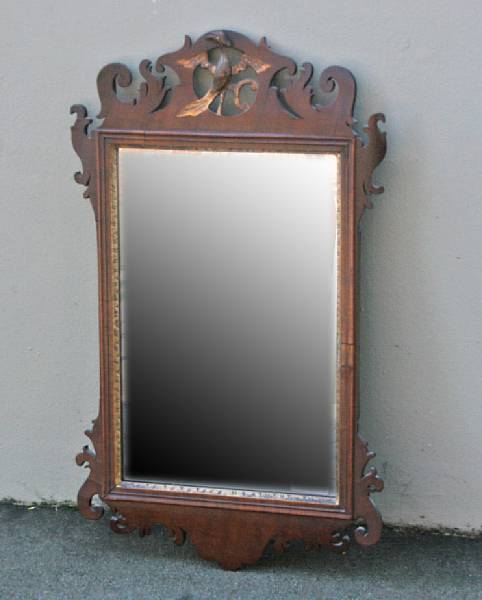 Appraisal: A George III mahogany mirror th century height in