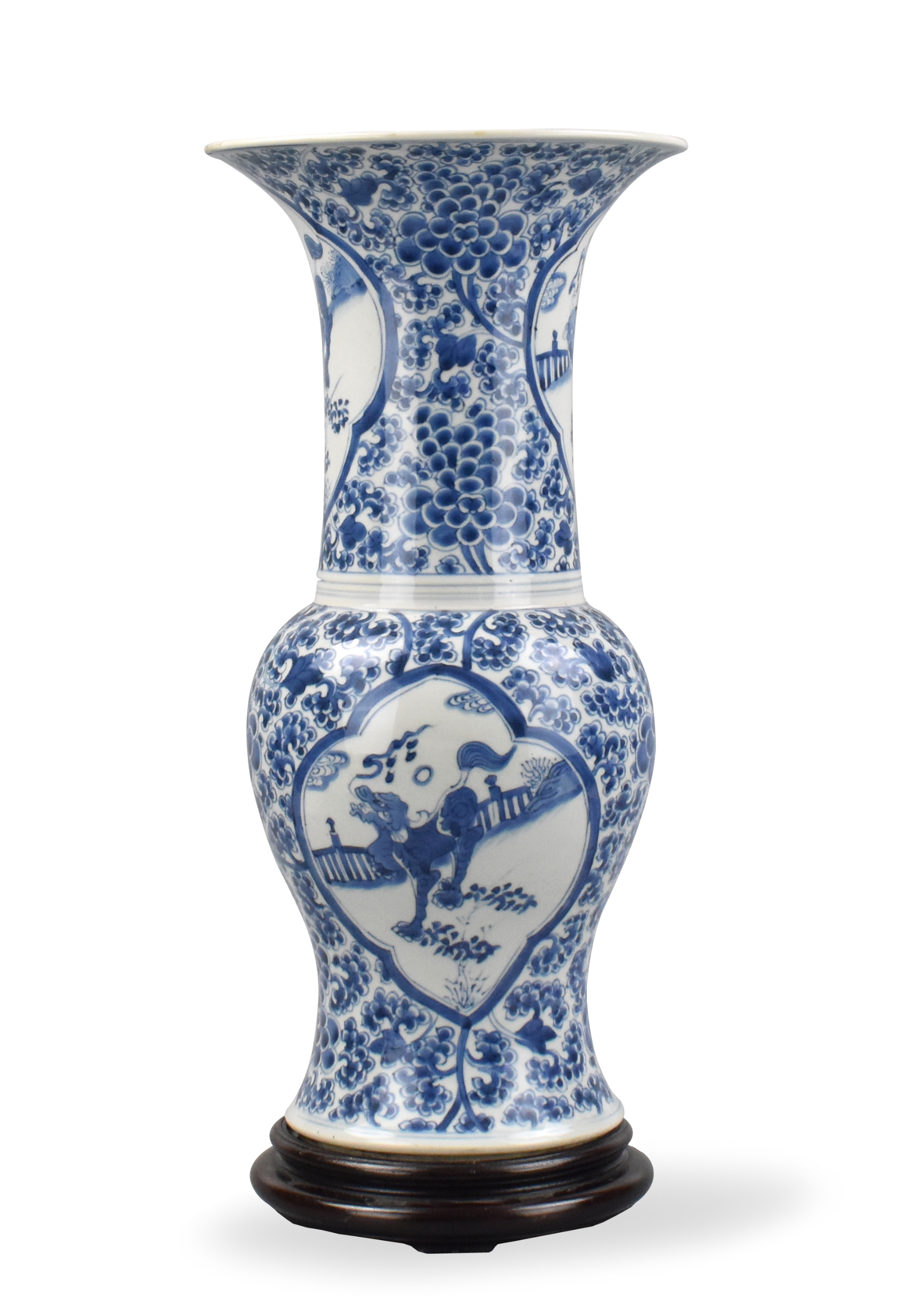 Appraisal: A Chinese Kangxi Period blue and white Gu vase of