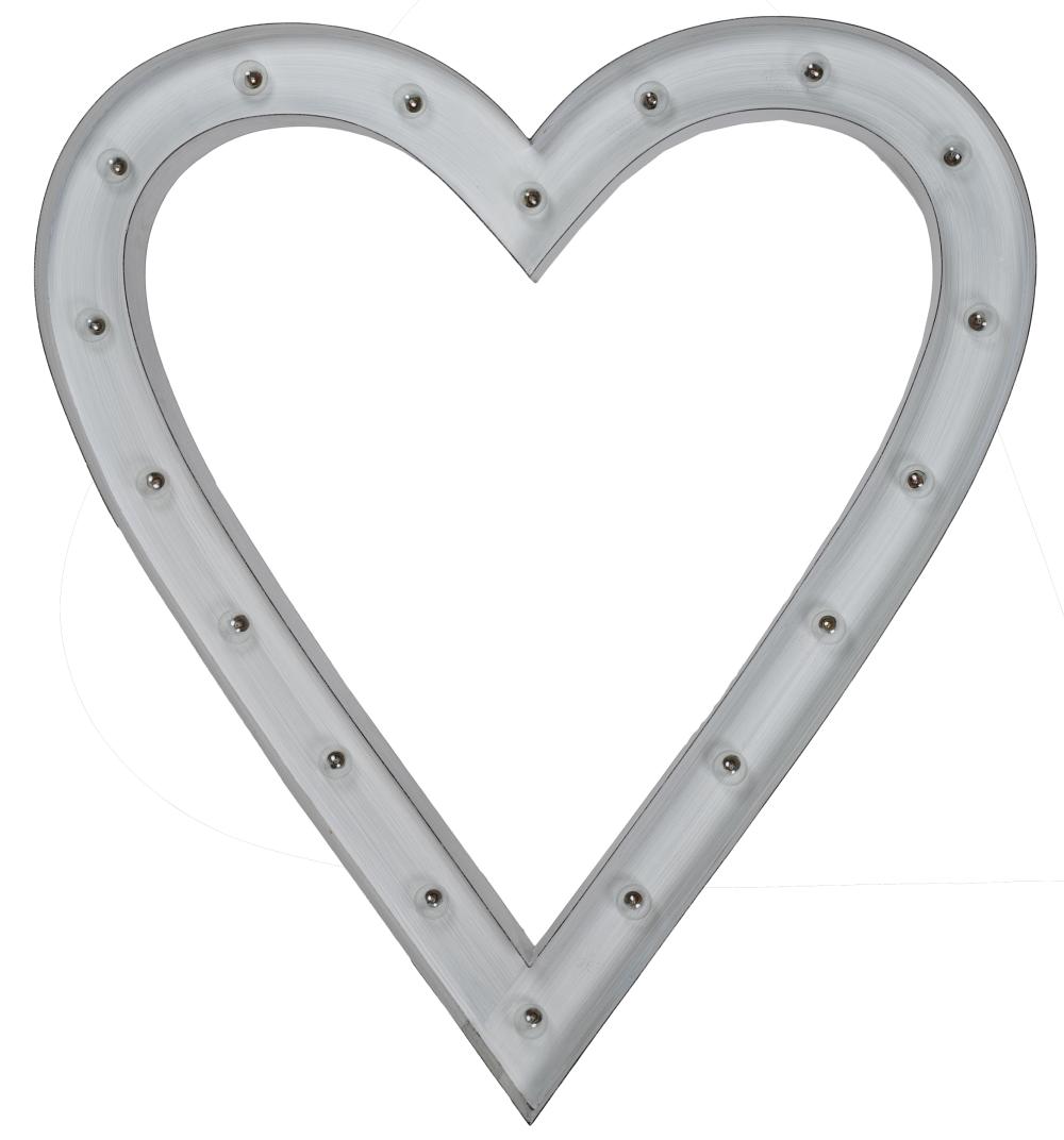 Appraisal: RESTORATION HARDWARE HEART-SHAPED WALL LIGHTRH Teen label verso painted metal