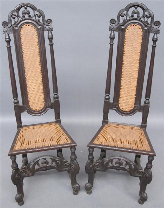 Appraisal: PAIR ANTIQUE CARVED CHARLE X STYLE SIDE CHAIRS