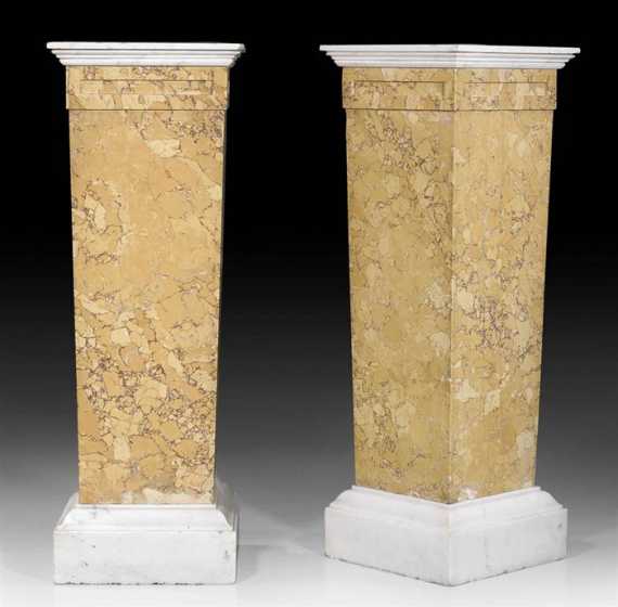 Appraisal: PAIR OF PEDESTALS late Louis XVI Italy th th century