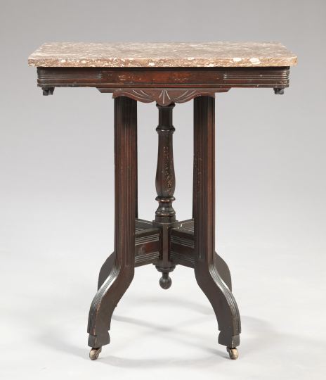 Appraisal: American Eastlake Walnut and Marble-Top Occasional Table fourth quarter th