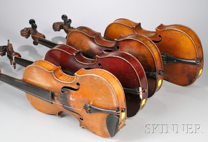 Appraisal: Four Violins various makers