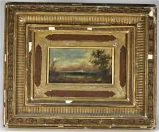 Appraisal: FINE Miniature Hudson River School O B Painting UNITED STATES