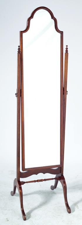 Appraisal: MAHOGANY CHEVAL MIRROR IN GEORGIAN STYLE m -