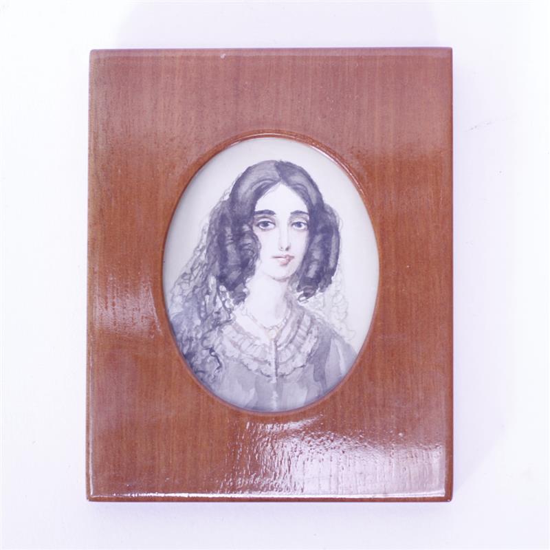 Appraisal: Miniature Portrait on ivory of George Sand - H x