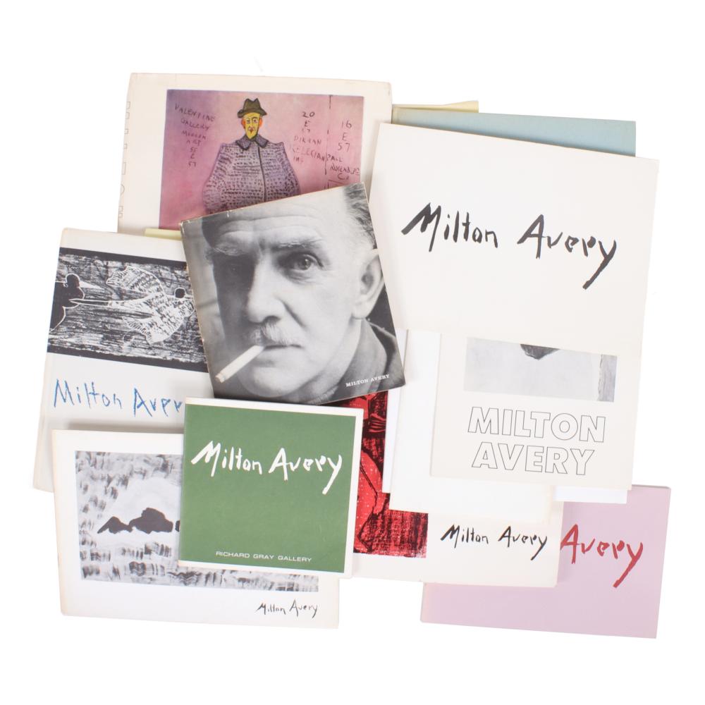 Appraisal: MILTON AVERY ARTIST MONOGRAPH BOOKS AND EXHIBITION CATALOGS H X