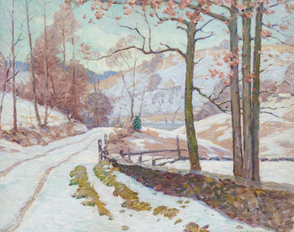 Appraisal: WILLIAM CHADWICK American - Melting Snow oil on canvas signed