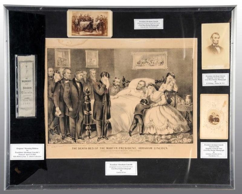 Appraisal: Group of Abraham Lincoln Items Description Includes one Currier Ives