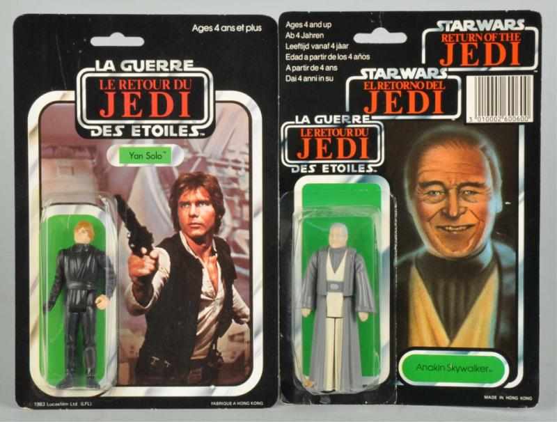 Appraisal: Lot of Star Wars Tri-Logo Carded Figures Description Both are