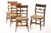 Appraisal: SET CHAIRS - American Country Sheraton Tiger Maple Chairs rush