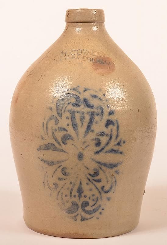 Appraisal: F H Cowden - Gallon Stoneware Jug F H Cowden