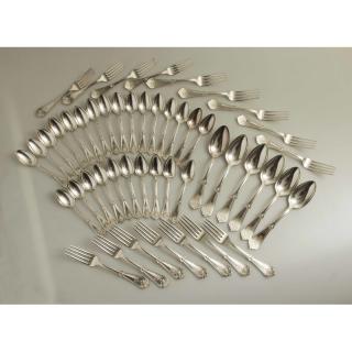 Appraisal: Schulz Fischer Silver Flatware Pacific Pattern piece Schulz Fischer silver