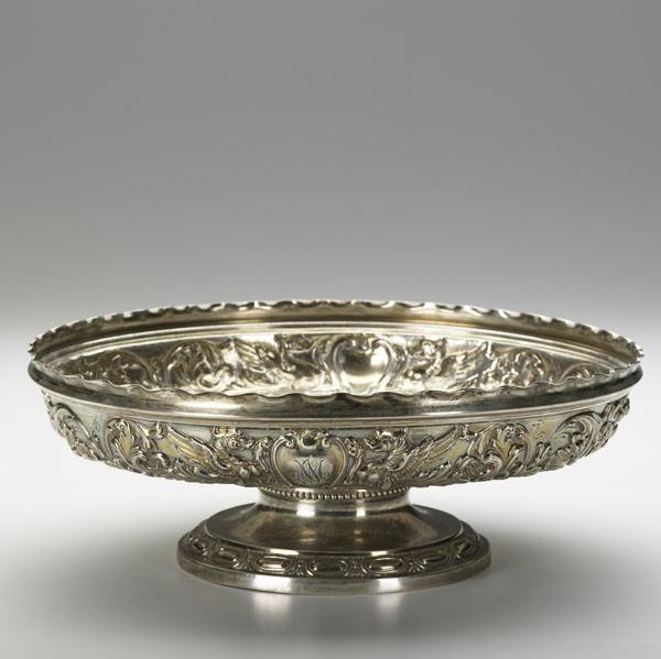 Appraisal: ITALIAN SILVER Low footed centerbowl of silver by A Grandis