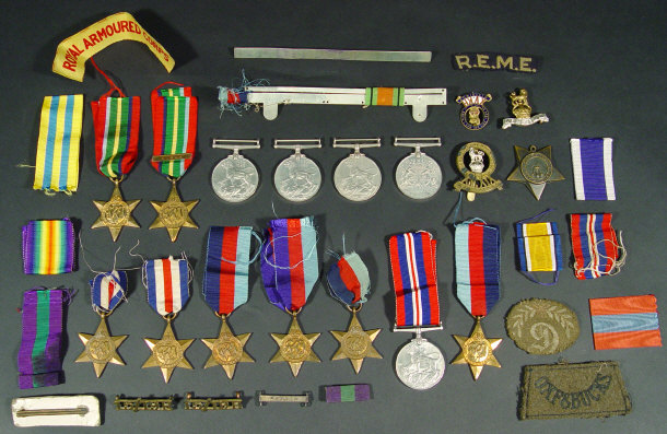 Appraisal: Two World War II Military Medal groups each comprising -