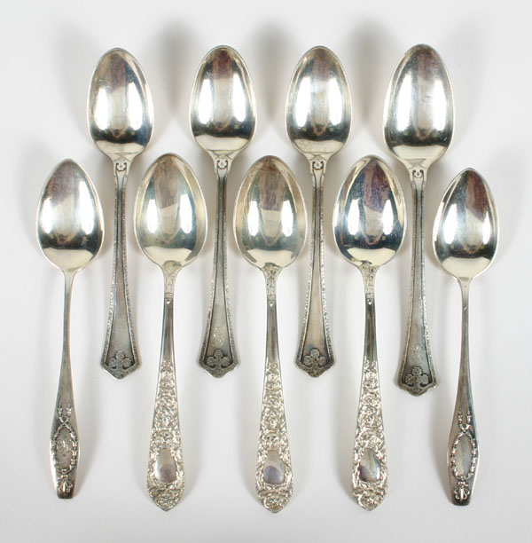 Appraisal: Lot of sterling spoons including four R Wallace Sons in