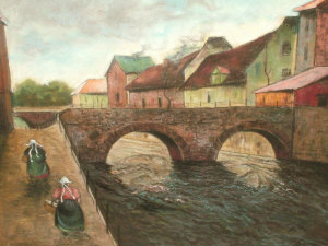 Appraisal: Manner of Frits Thaulow Norwegian - - Figures along a