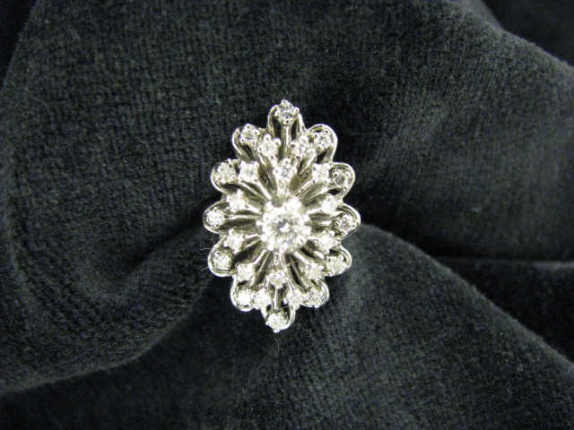 Appraisal: Diamond Cluster Ring carat total k white gold with appraisal