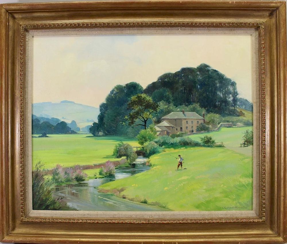 Appraisal: Leonard Gordon Andrews - Leonard Gordon Andrews - Oil on