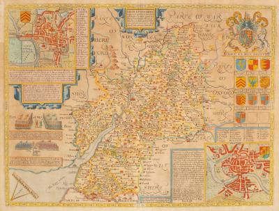 Appraisal: John Speed Map of Gloucestershire published by Roger Rea colour