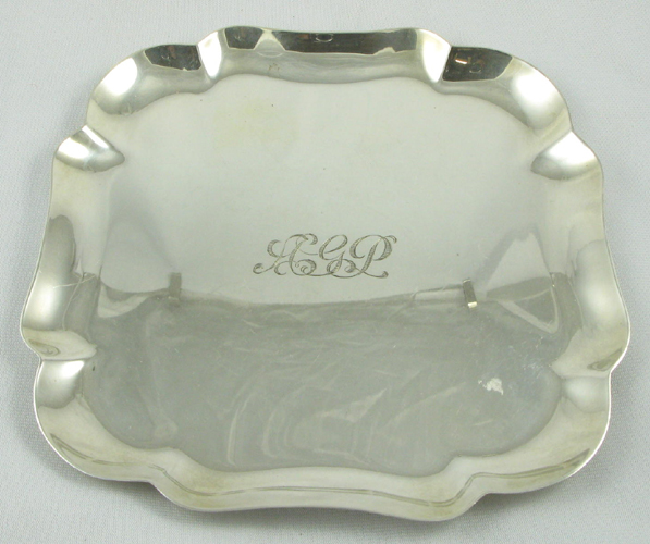 Appraisal: A TIFFANY AND COMPANY STERLING SILVER TRAY square-form with scalloped