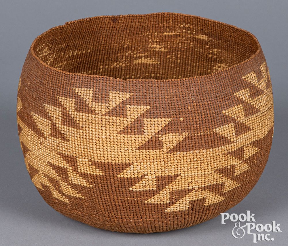 Appraisal: Northern California Indian twined basket Northern California Indian twined basket