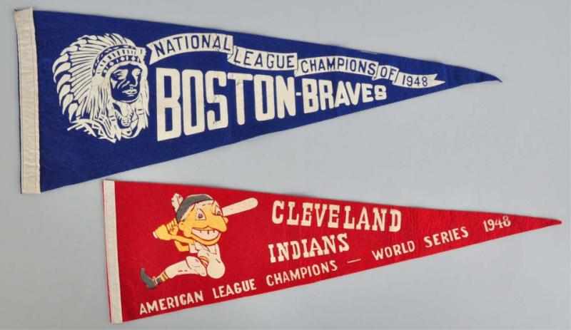 Appraisal: Lot of Baseball Pennants Description Includes one Boston Braves National