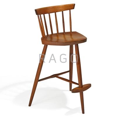 Appraisal: GEORGE NAKASHIMA - NAKASHIMA STUDIOS Mira stool New Hope PA