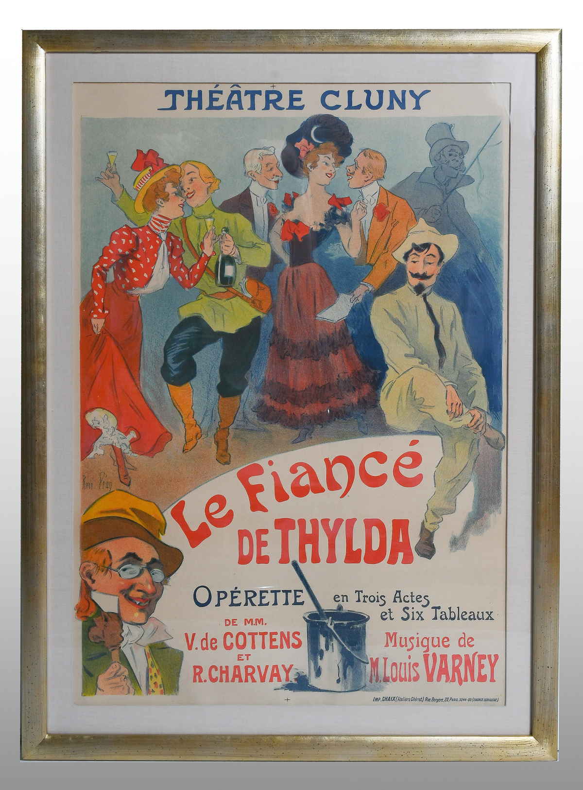 Appraisal: RENE PEAN POSTER FOR THEATRE CLUNY Le Fiance de Thylda