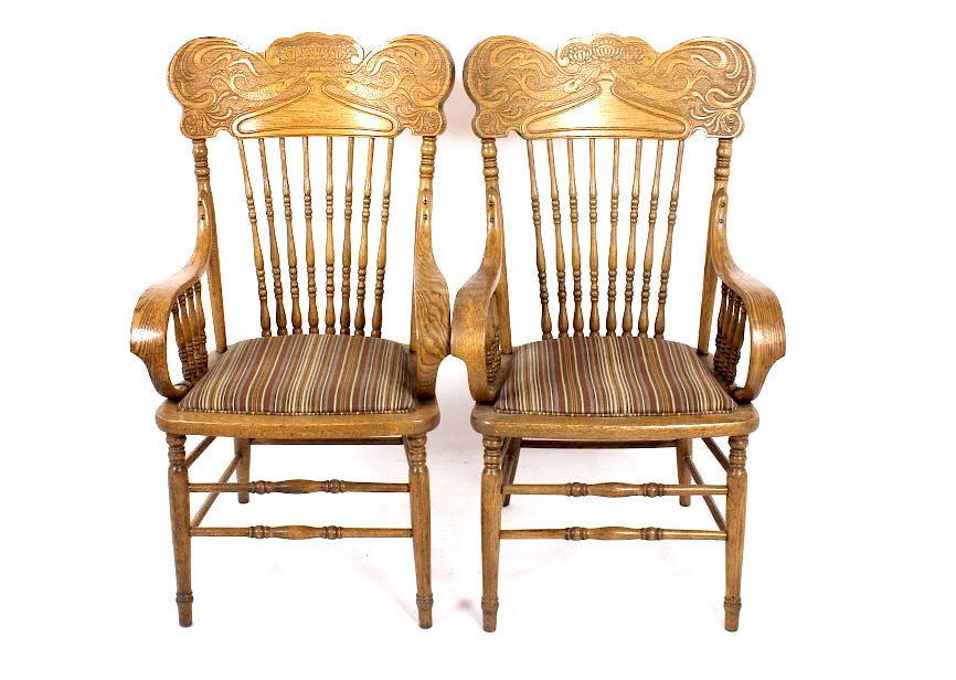 Appraisal: Sitting Room Carved Wood Chairs Featured in this lot we