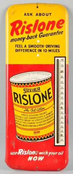 Appraisal: Porcelain Rislone Oil Thermometer Description Beautiful graphics Condition Excellent Plus