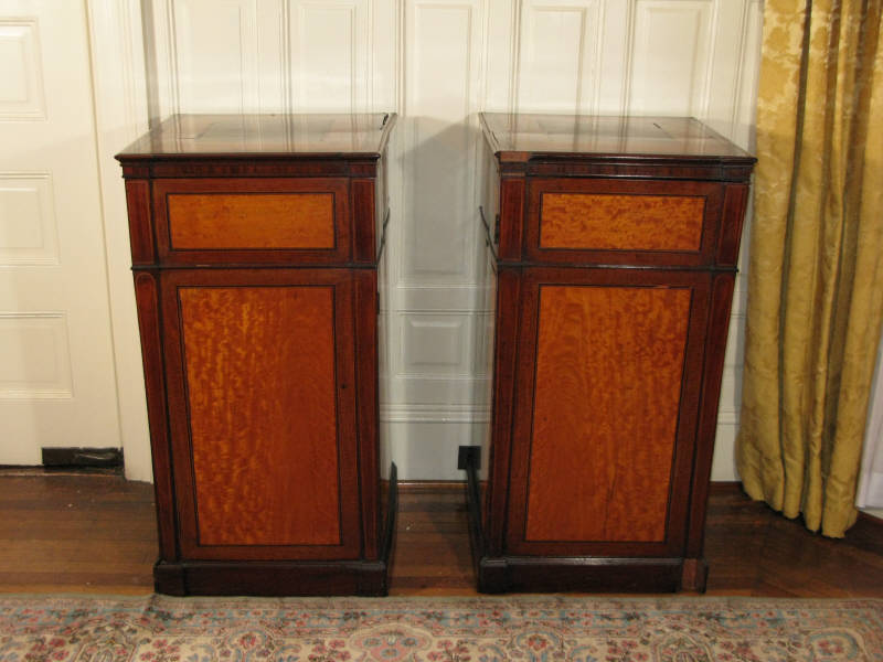 Appraisal: Pair of Adams Style Pedestal Cabinets English second half of