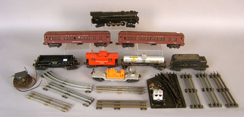 Appraisal: Eight pc Lionel train set to include engine and tender