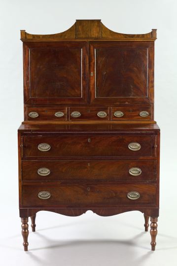 Appraisal: American Federal Mahogany Secretary early th century in the Sheraton