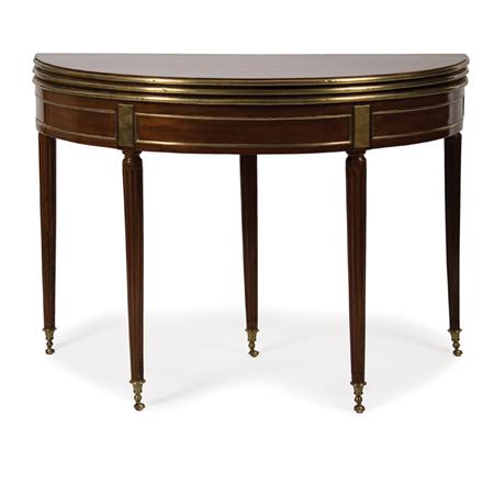 Appraisal: Louis XVI Brass Mounted Mahogany Triple Top Games Table Estimate