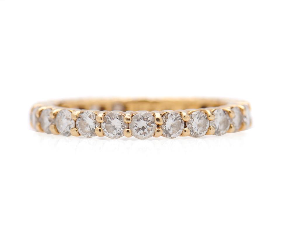 Appraisal: HAMMERMAN BROS K Gold and Diamond Eternity Band prong-set featuring