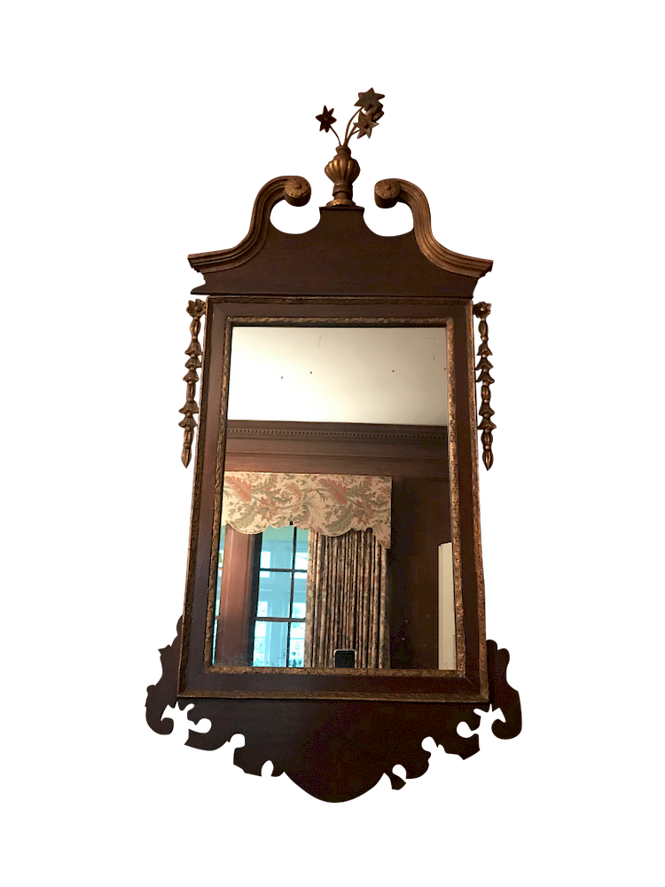 Appraisal: Chippendale Style Parcel Mirror Floral Chippendale Style Parcel Gilt Wall