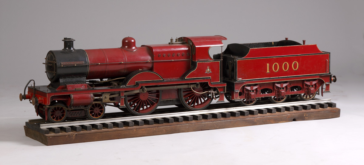 Appraisal: Eleanor Phillips Fine Iron Metal Brass Working Steam Model Locomotive