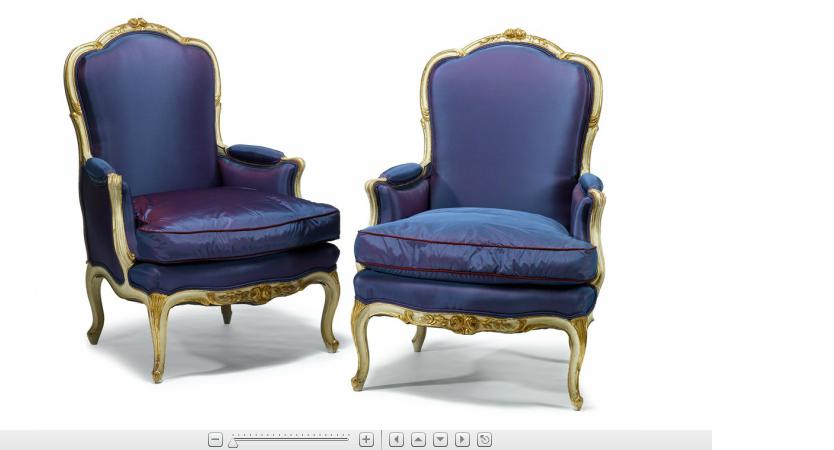 Appraisal: Pair of Louis XV style white painted and parcel gilt