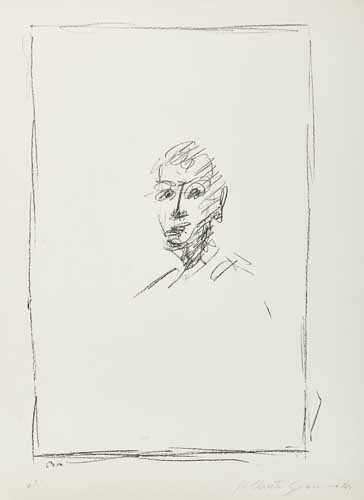 Appraisal: ALBERTO GIACOMETTI In the Mirror Lithograph on cream wove Rives