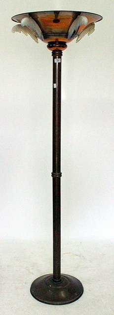 Appraisal: AN EARLY TH CENTURY COPPER LAMP STANDARD in the art