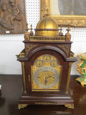 Appraisal: Georgian Style Bracket Clock gilt bronze mounted retailed by Theodore