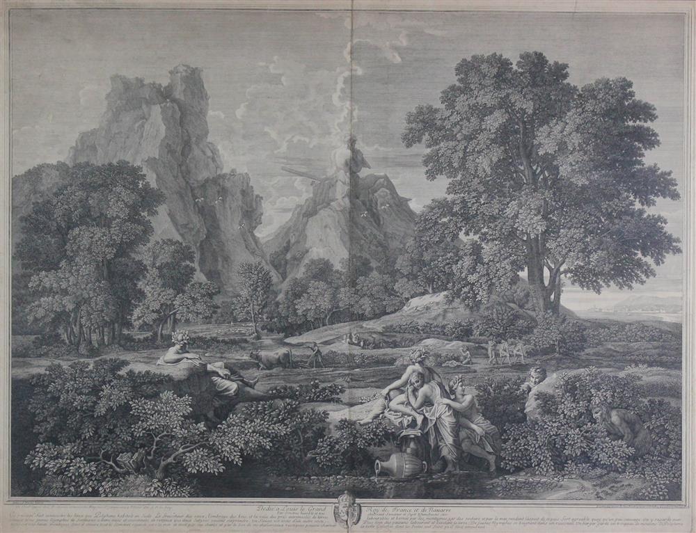 Appraisal: GIOVANNI BATTISTA PIRANESI ITALIAN TH TH CENTURY TWO LANDSCAPE ENGRAVINGS